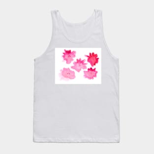 Watercolor flowers pink. Art decoration, sketch. Illustration hand drawn modern Tank Top